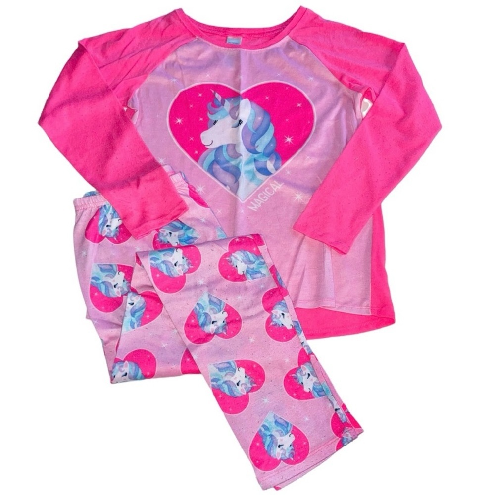 Childrens Place Pink Unicorn Pjs XL